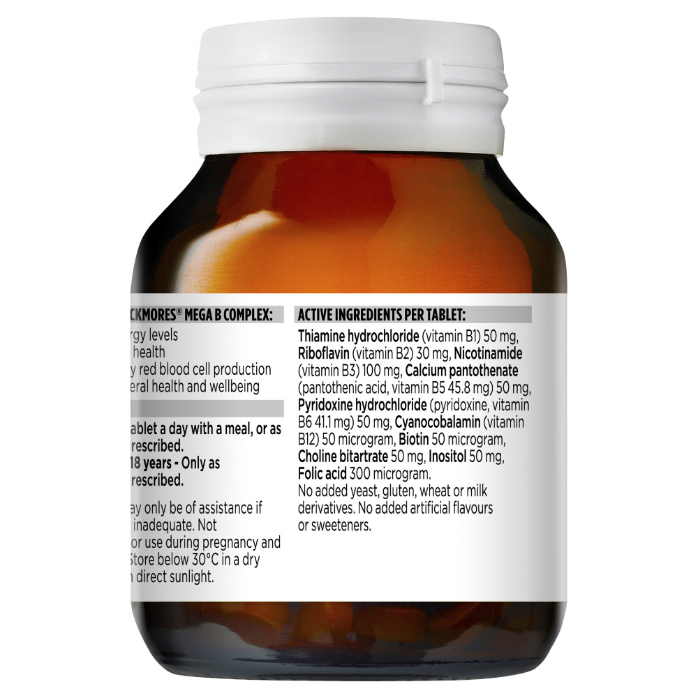 blackmores mega b complex energy support 75t (expiry date 3/27)