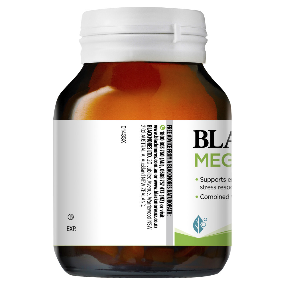 blackmores mega b complex energy support 75t (expiry date 3/27)