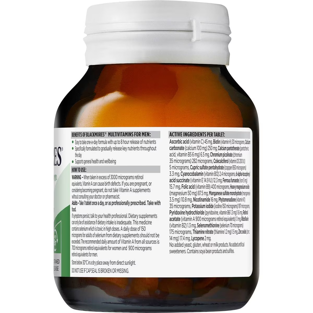 blackmores multivitamin for men 60t