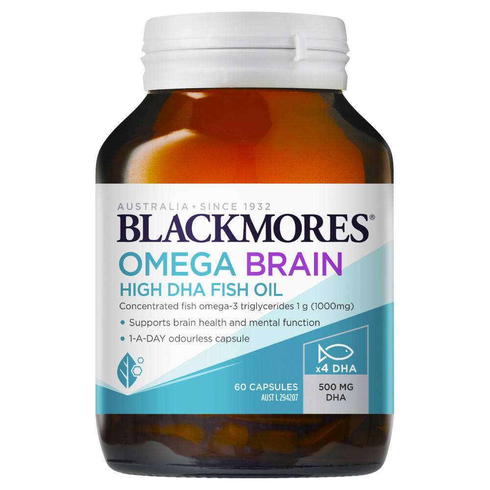 blackmores omega brain high dha fish oil 60c||