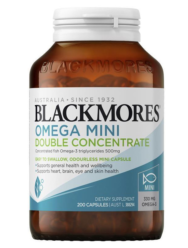 blackmores omega mini double concentrate (glass) 1000mg 200c||