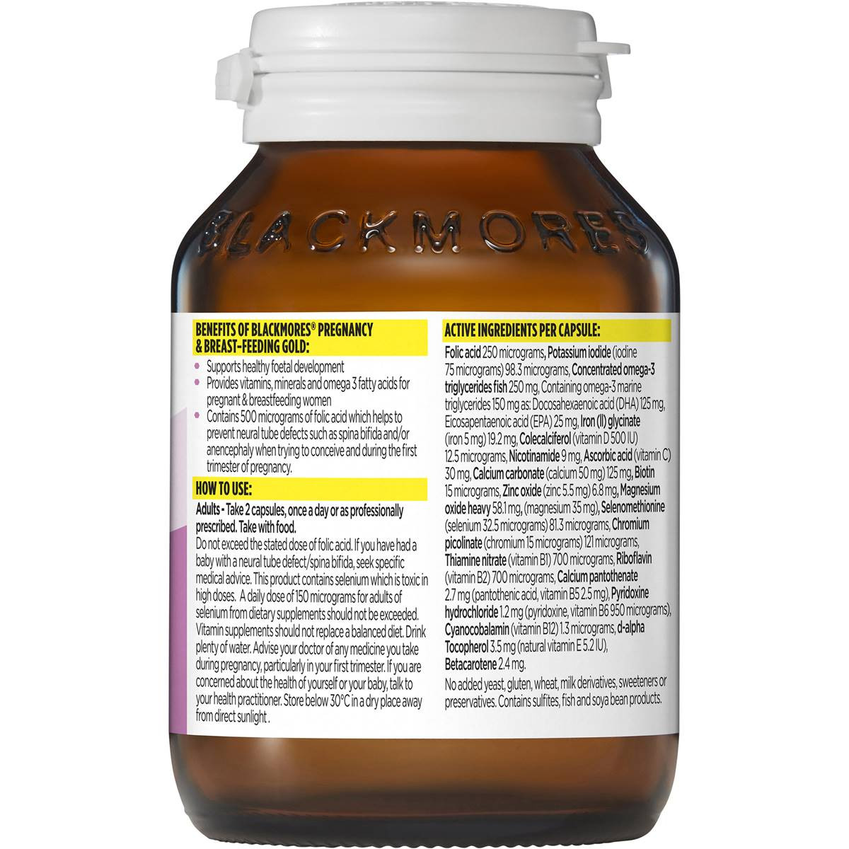 blackmores pregnancy breastfeeding gold 60c