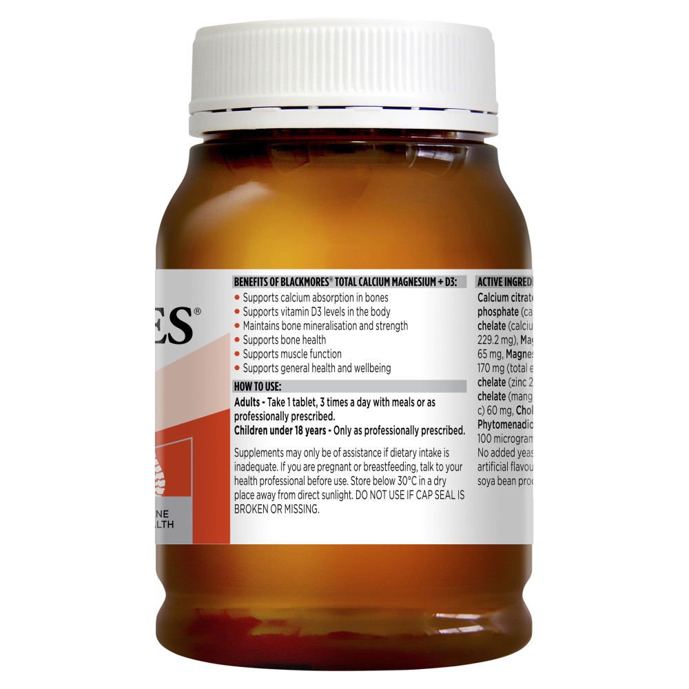 blackmores total calcium magnesium d3 200t