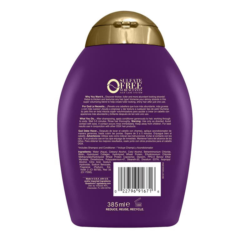 ogx biotin collagen conditioner 385ml