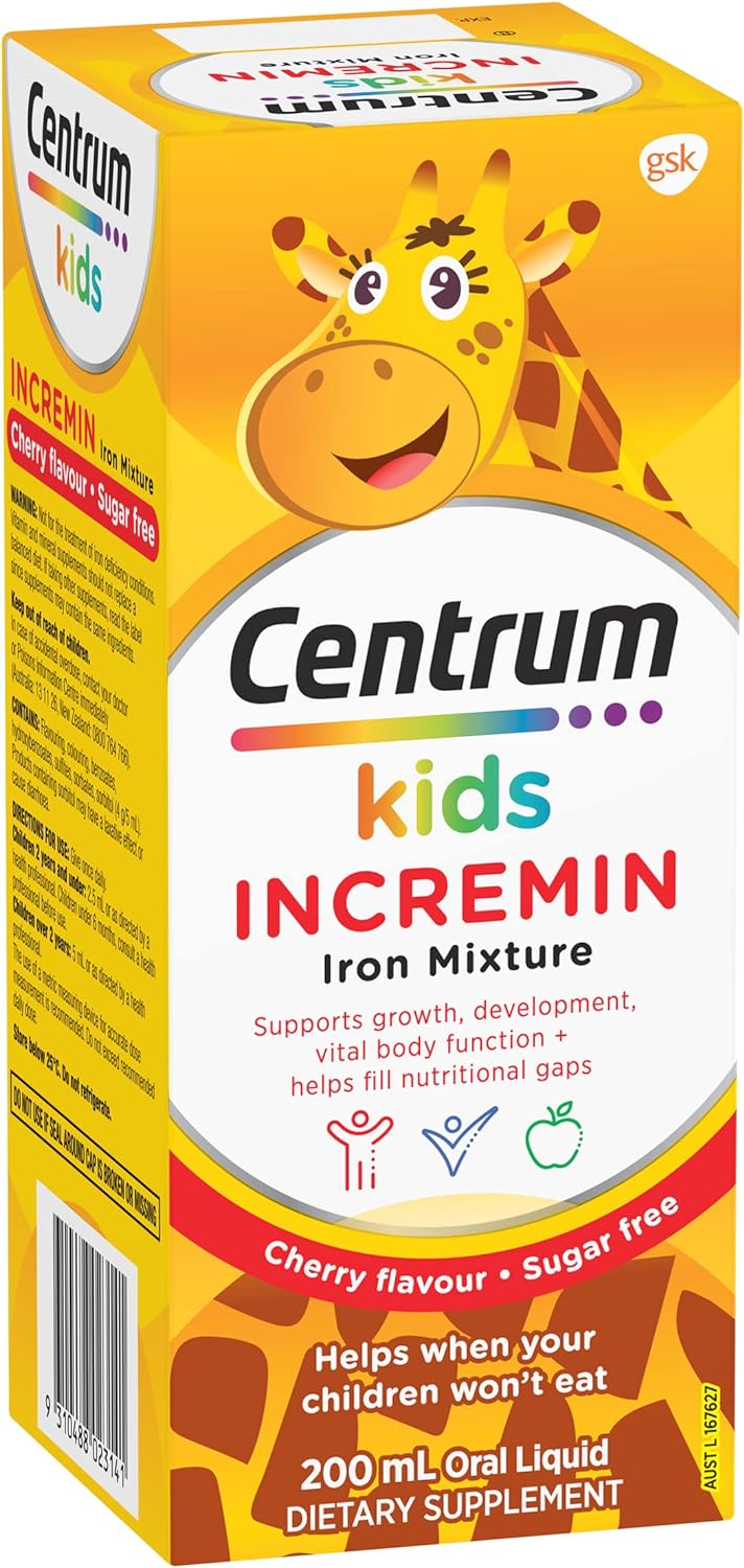 centrum kids incremin iron mixture 200ml