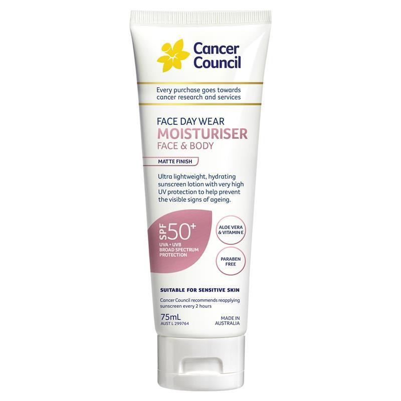 cancer council face wear matte spf50 75ml tube (hồng)