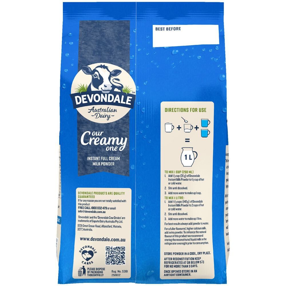 devondale full cream 1kg
