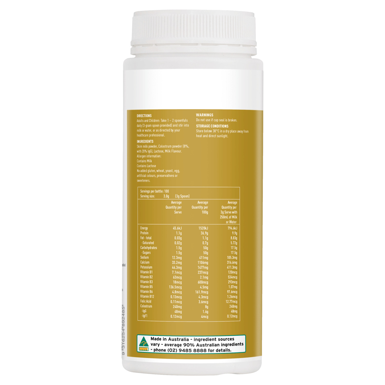 healthy care colostrum milk powder 300g