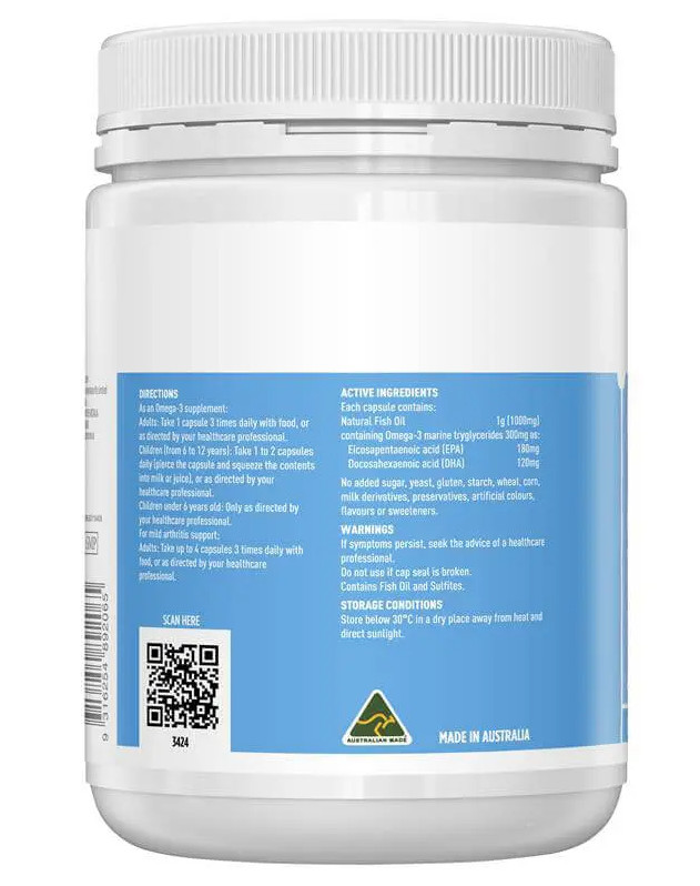 healthy care fish oil 1000mg omega 3 400c