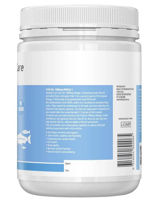 healthy care fish oil 1000mg omega 3 400c