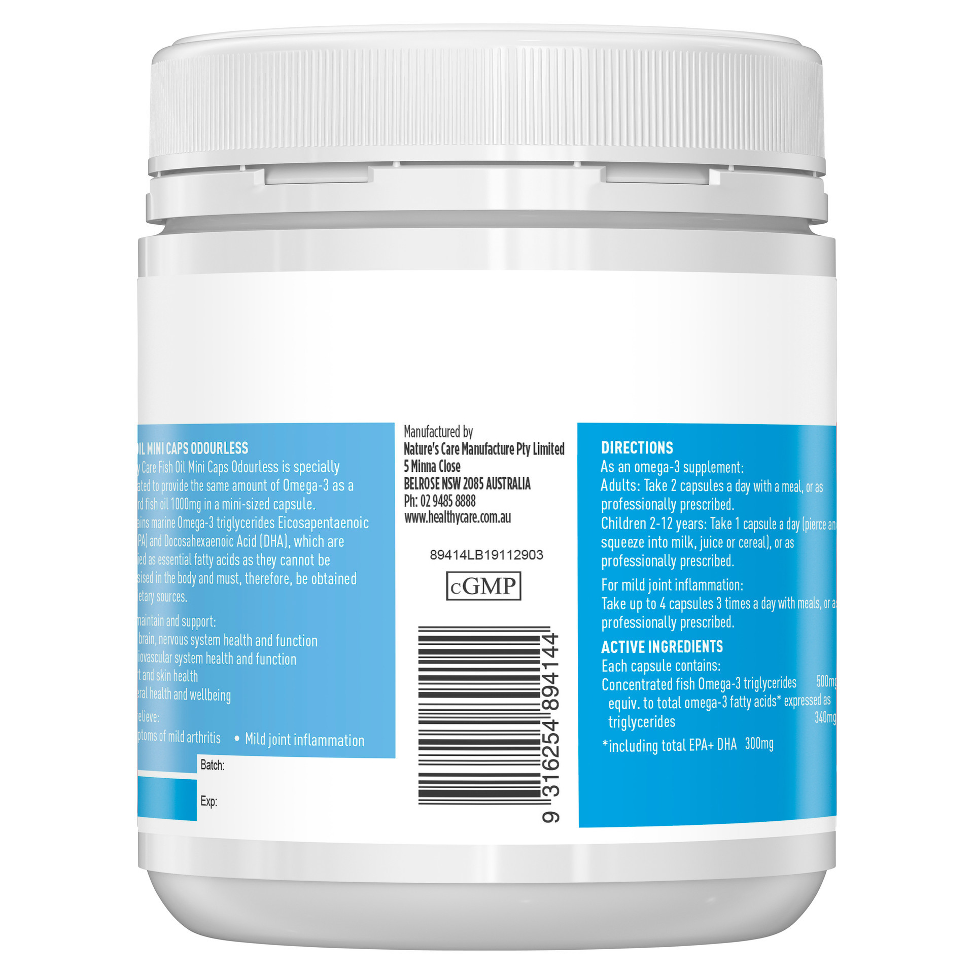 healthy care fish oil mini caps 400c