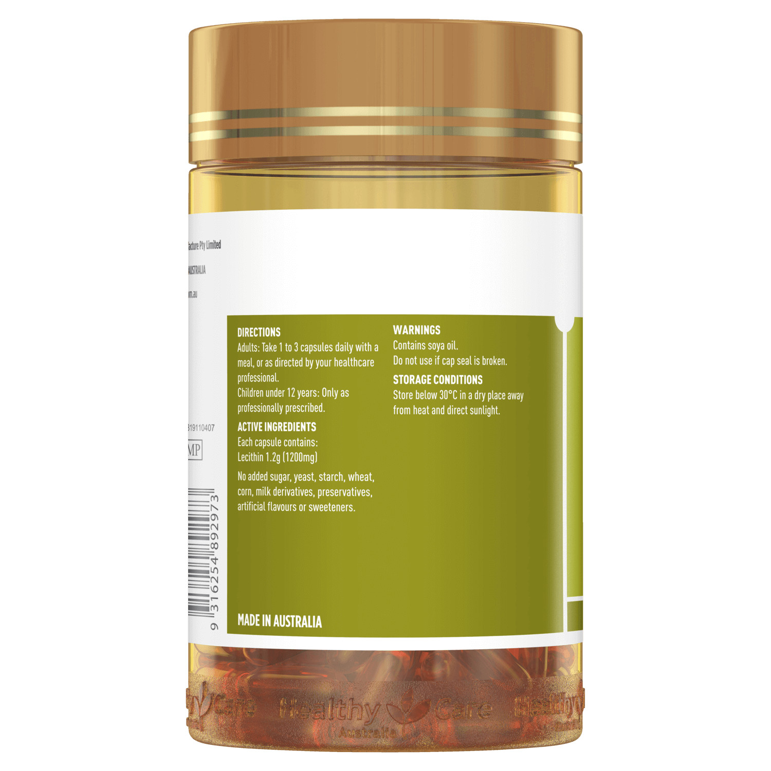 healthy care lecithin 1200mg 100c