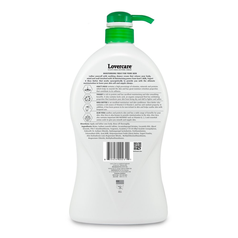 lovercare shower cream aloe vera