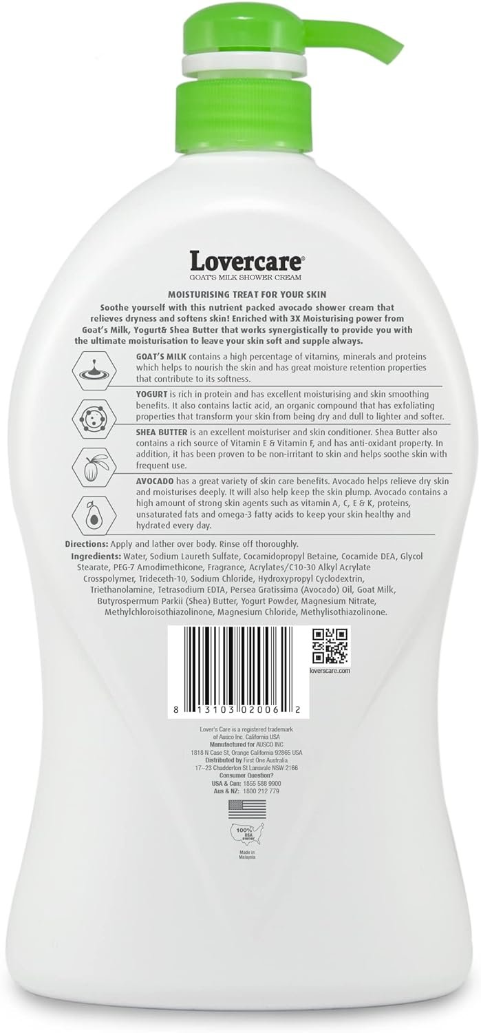 lovercare shower cream avocado