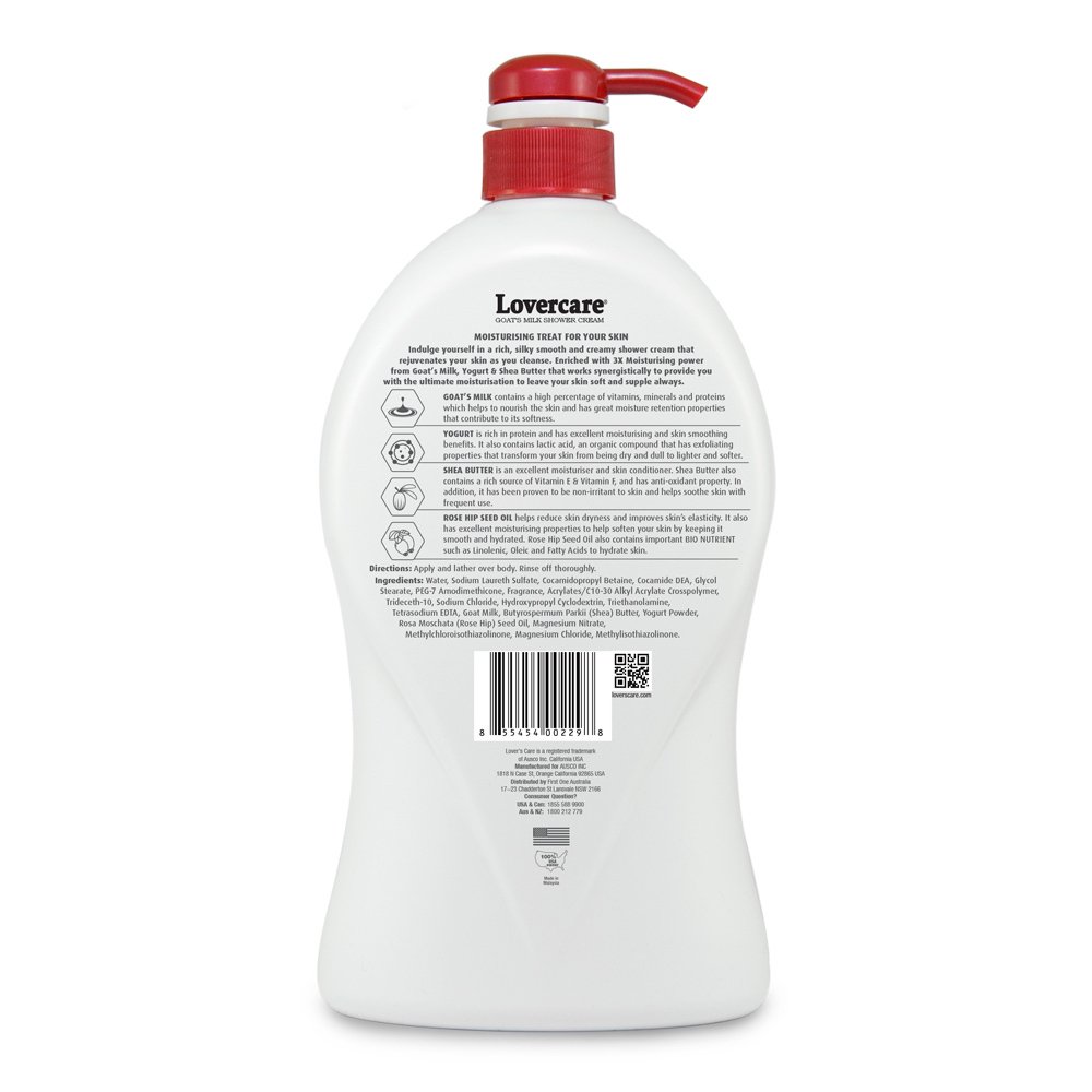 lovercare shower cream rose hip