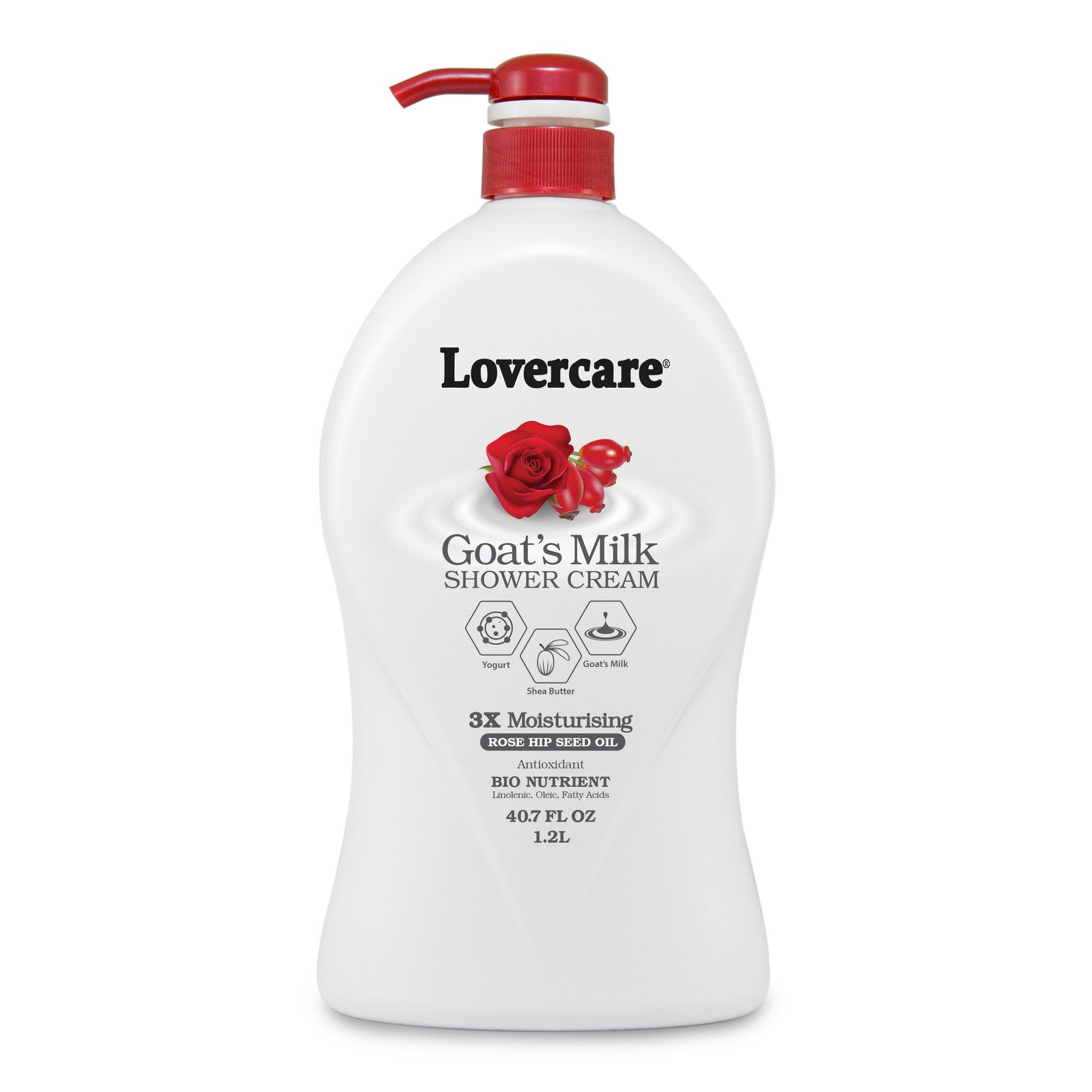 lovercare shower cream rose hip|