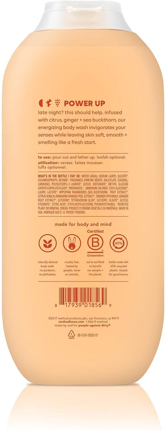 method body wash energy boost (orange)