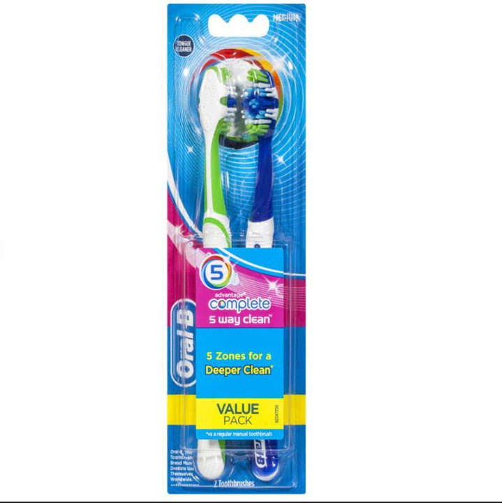 oral b toothbrush 5 way clean 2 pack