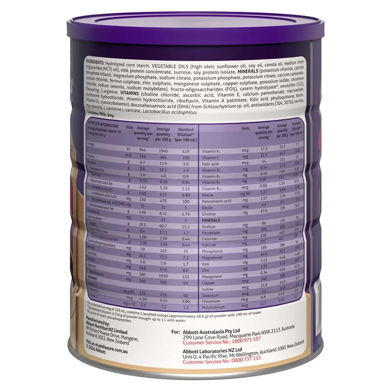 abbot pediasure (1-10yrs) 800g