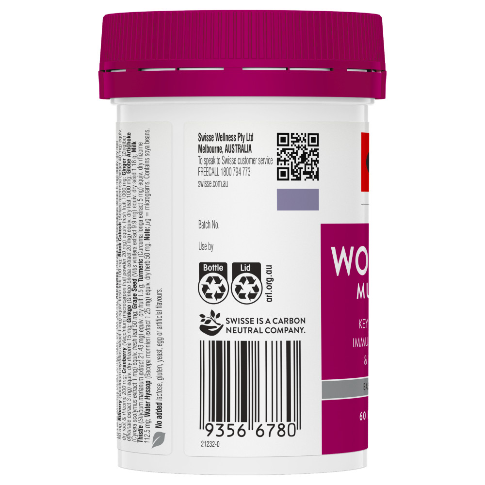 swisse women 50+ multivitamin 60t (expiry 1/27)