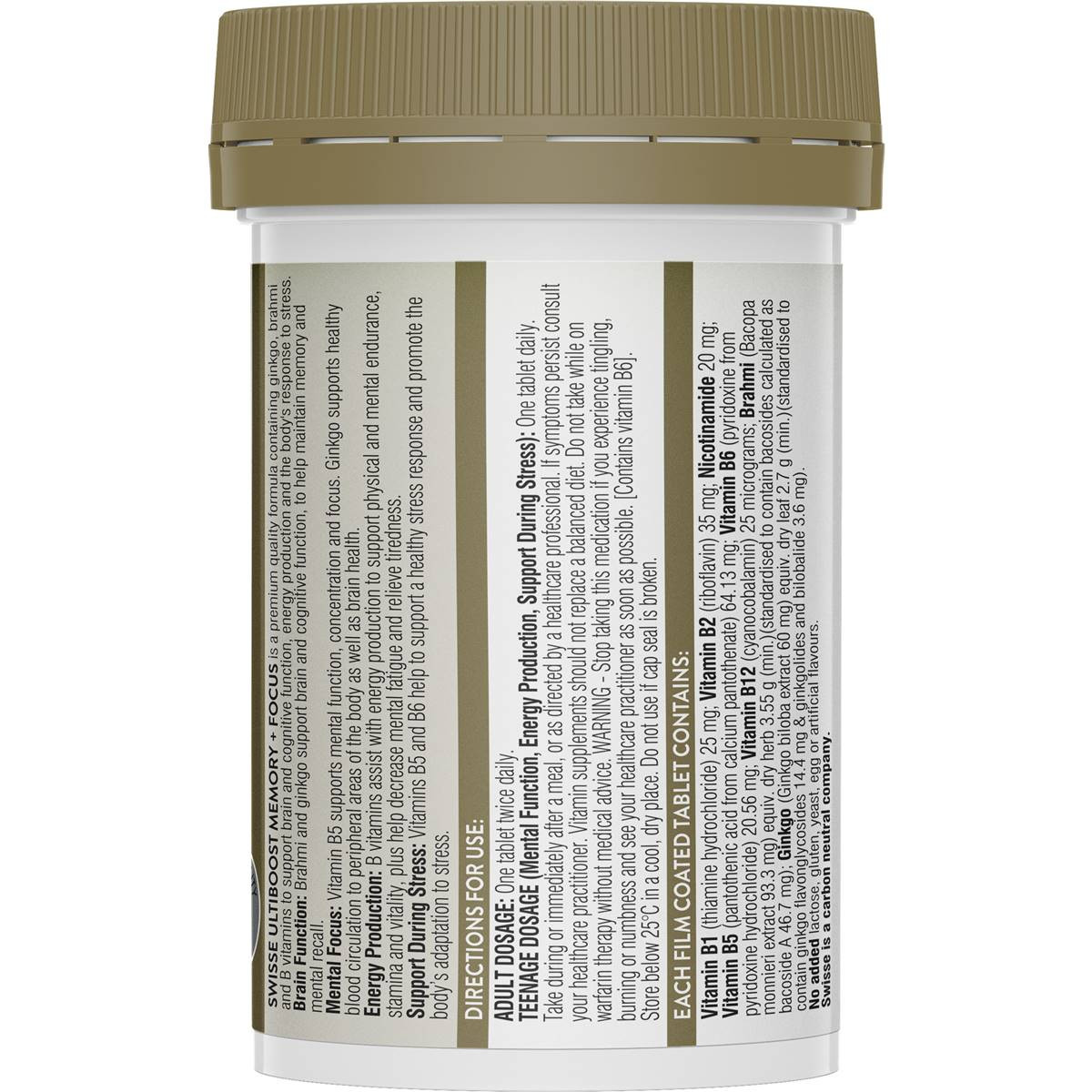 swisse memory and focus 50t