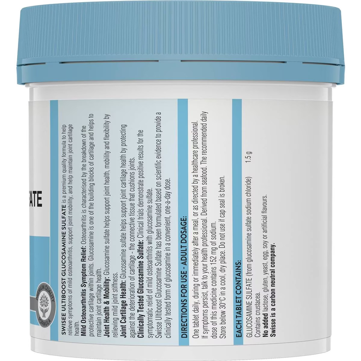 swisse glucosamine sulfate 1500mg 180t