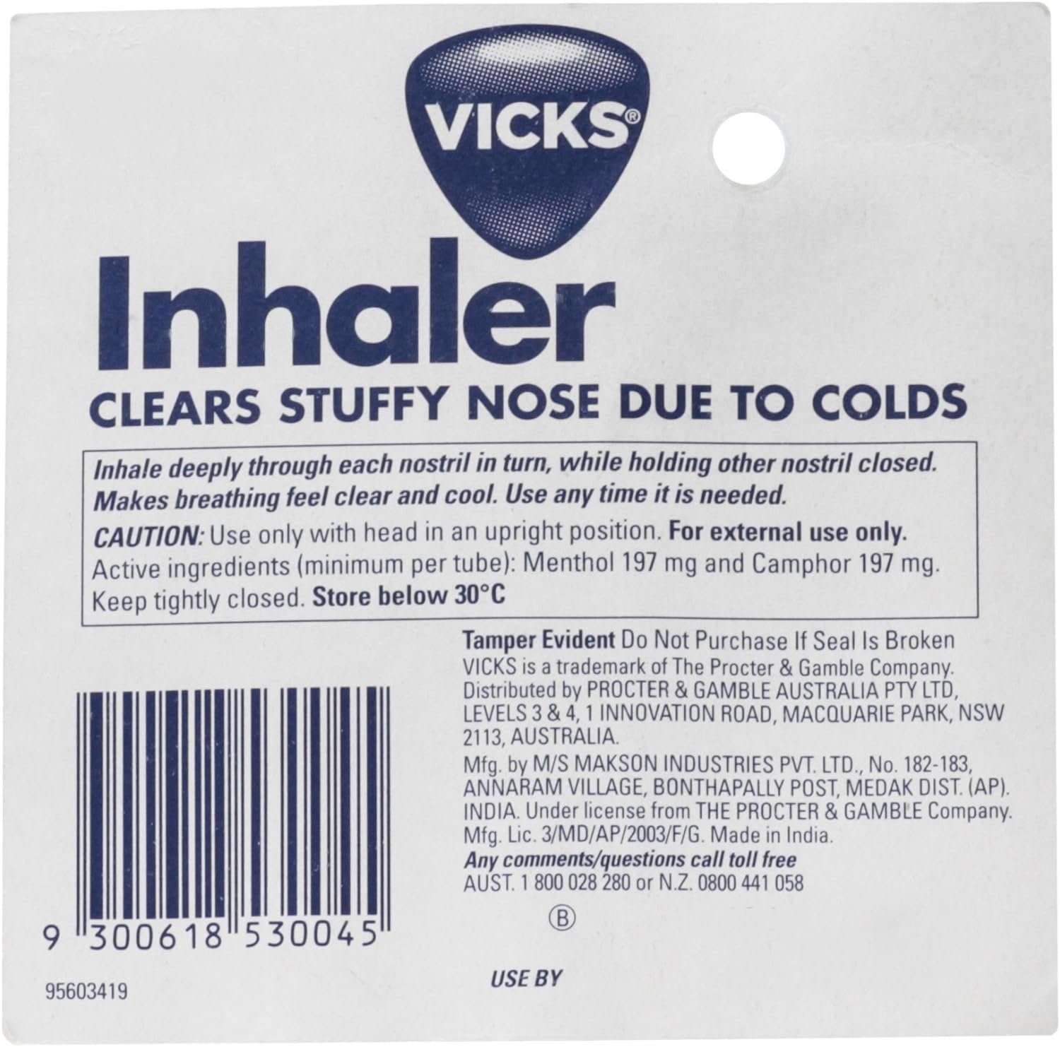 vick nasal decognestant inhaler 1 pack