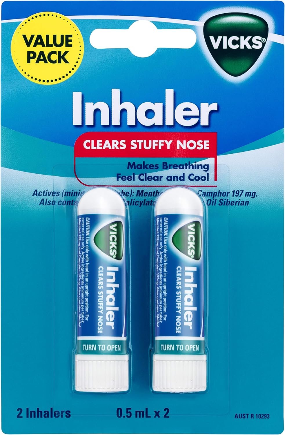 vick nasal decognestant inhaler 2 pack|