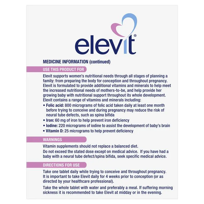 bayer elevit 100t