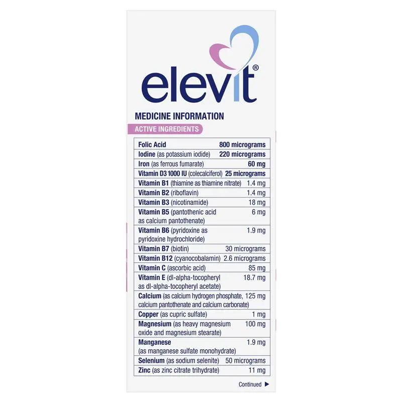 bayer elevit 100t
