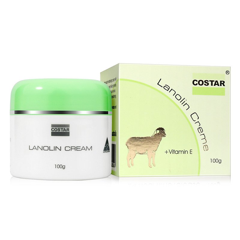 costar lanolin creme vitamin e 100g (green)