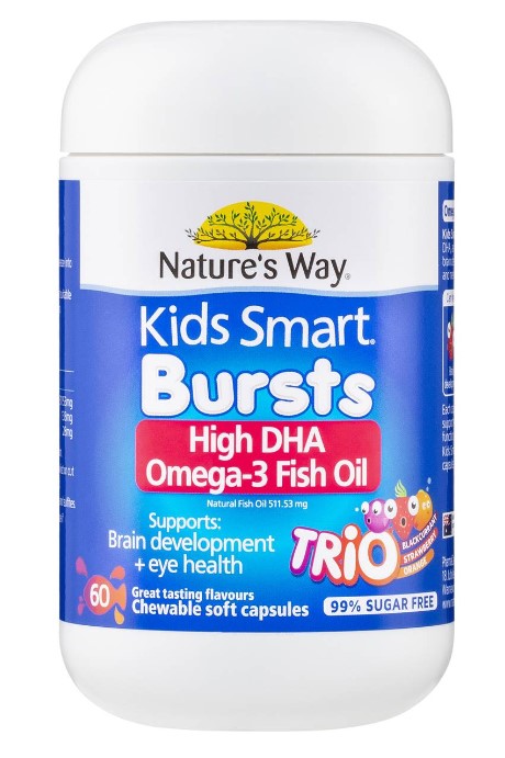 nature way kids smart bursts high dha omega3 fo trio 60c