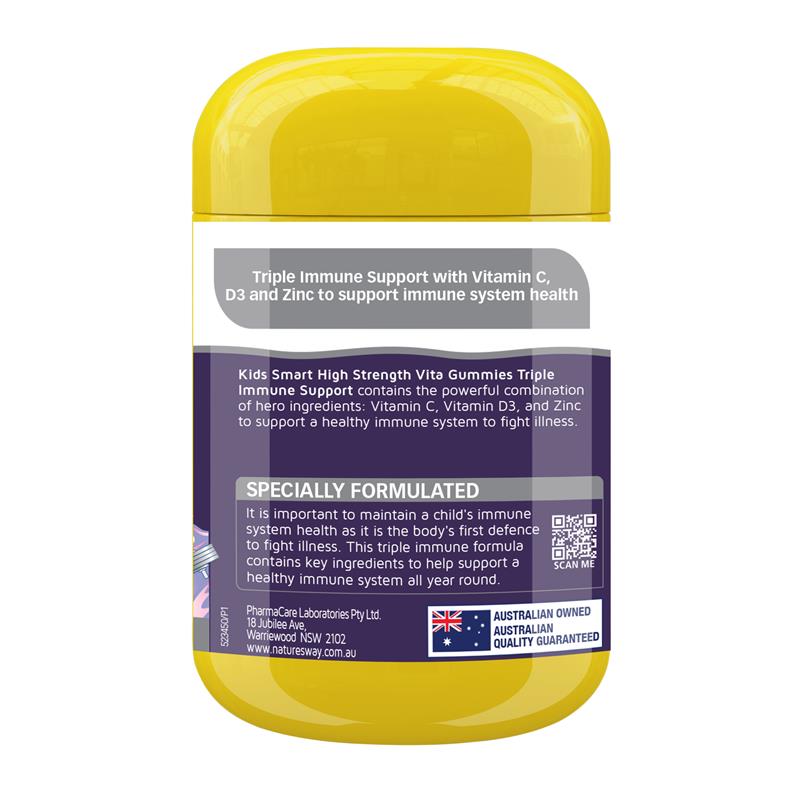 nature way kids smart high strength vita gummies triple immune support 50s