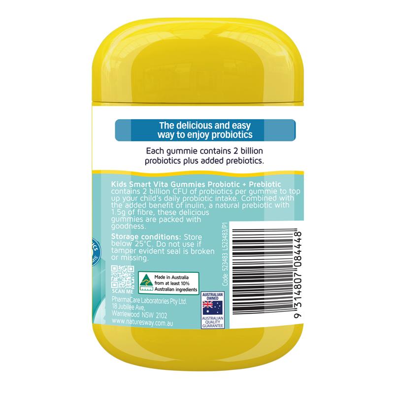 nature way kids smart vita gummies probiotic + prebiotic 50s