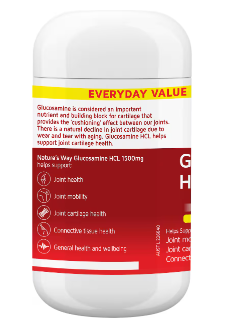 nature way glucosamine hcl 1500mg 50t