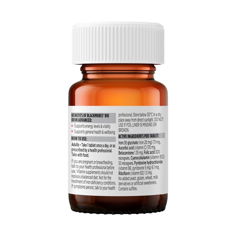 blackmores bio iron advanced 30t (expiry date 4/27)