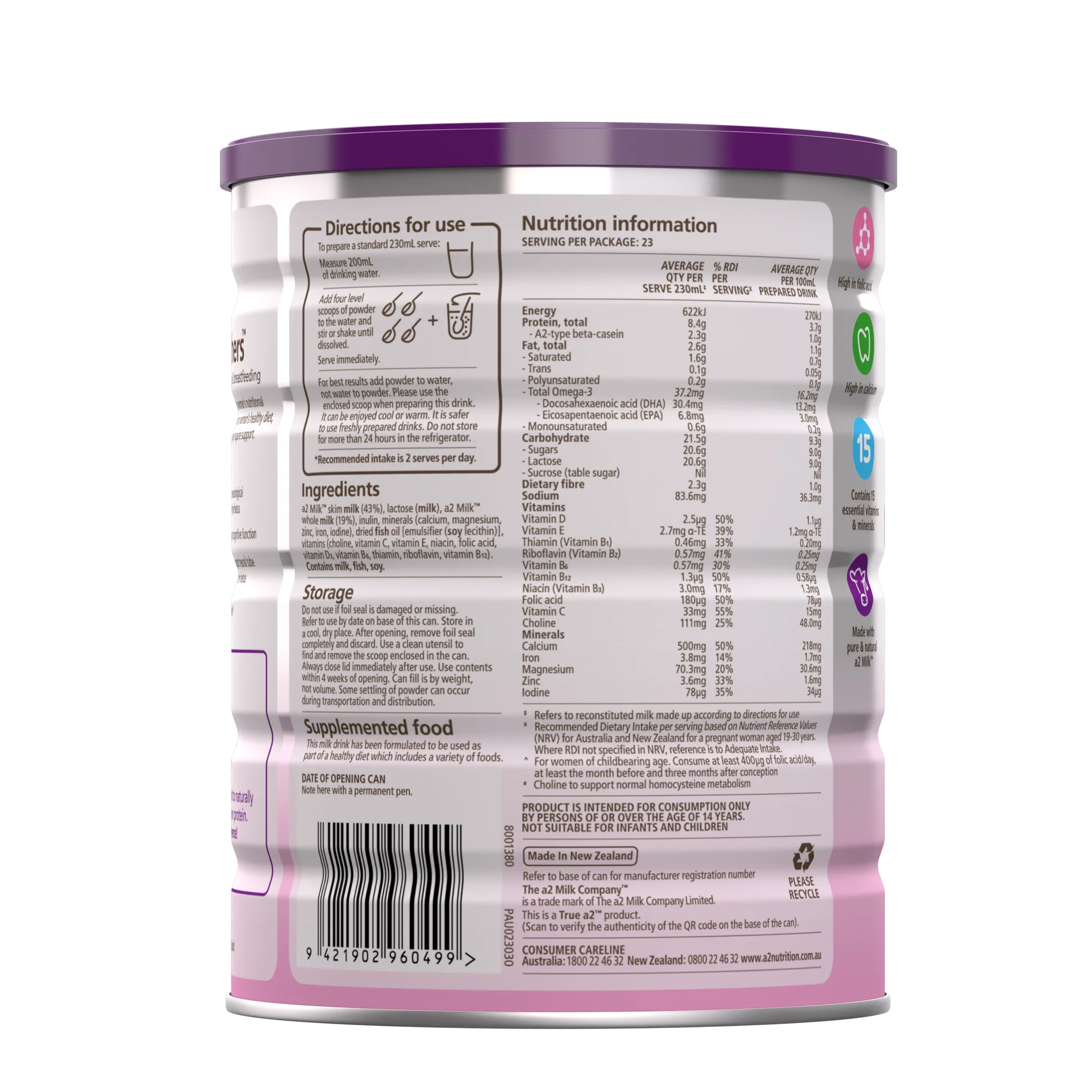 a2 nutrition for mother pregnancy 900g
