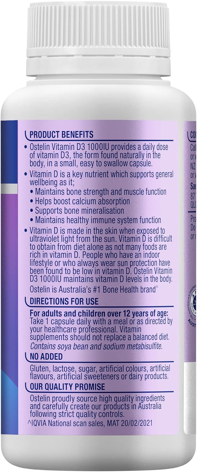 ostelin vitamin d3 1000iu 250c